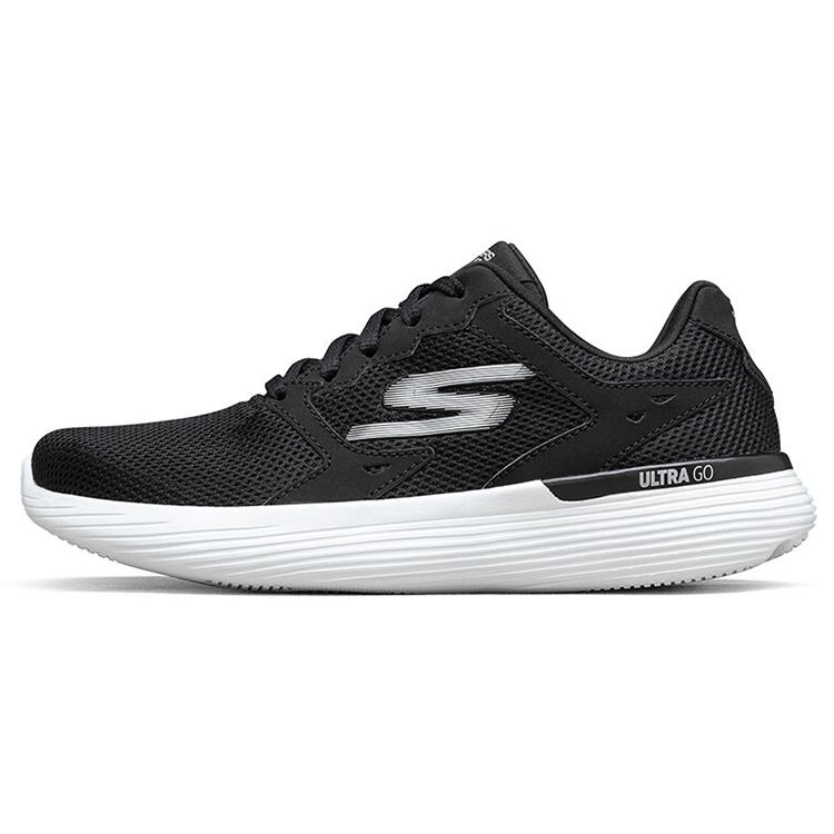 Skechers Go Run Lace-Up Fabric Low-Top Running Shoes Women running shoes Black 896015-BKW 37