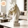 Horse Head Sculpture Resin Ornaments Wine Cabinet Desktop Artistic Soft Decoration Horse Head Modern Home Decor Accessories