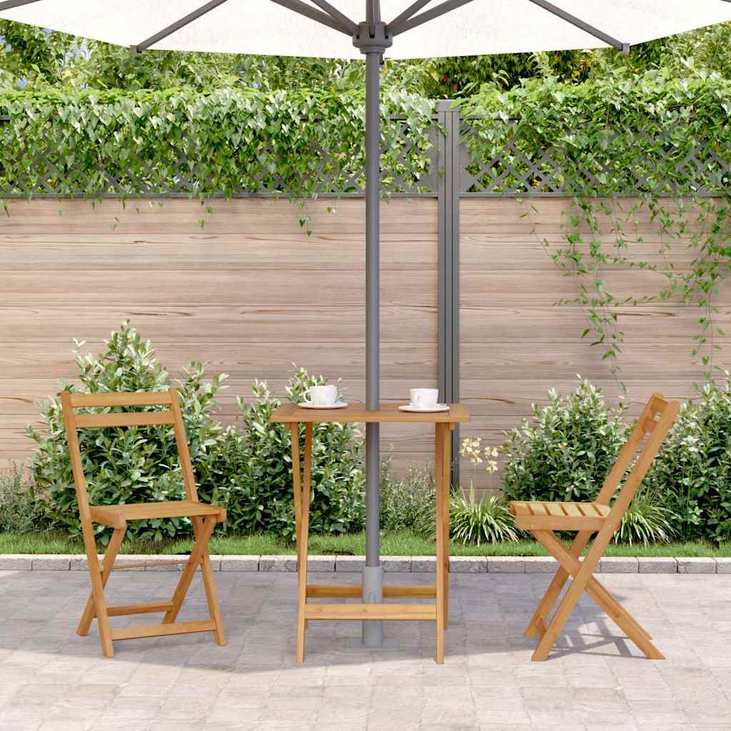 vidaXL Klappbarer Gartentisch 60x60x75 cm Massivholz Akazie