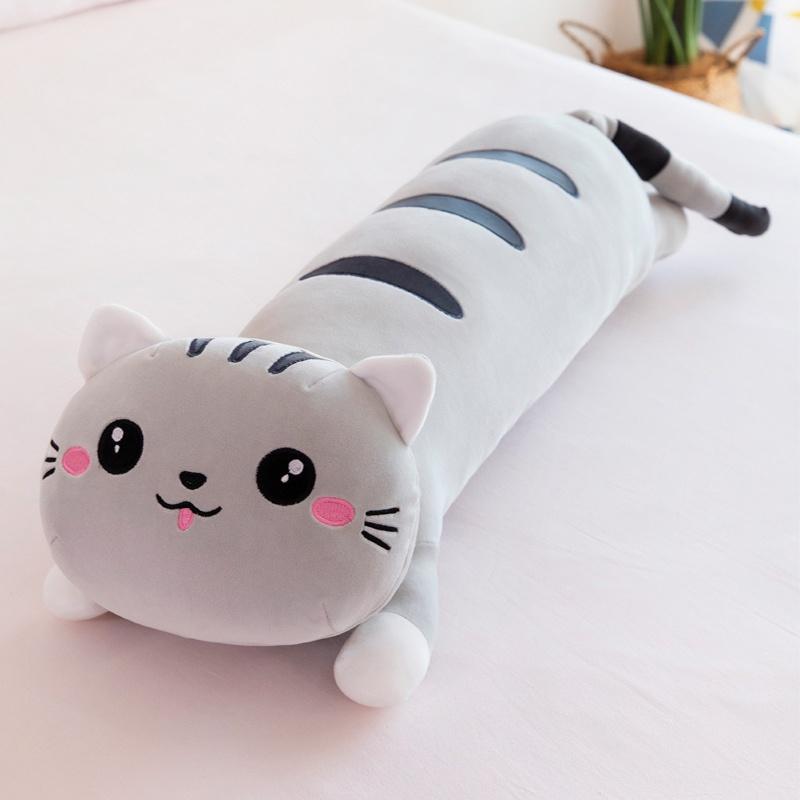 Long Cat Plush Toy Pillow Kids Birthday Gift Home Decor
