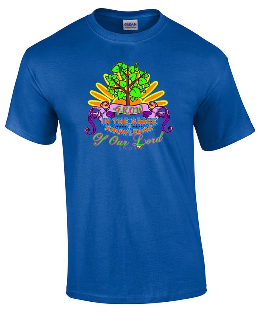 Christian Neon Grow in the Grace & Knowledge of Our Lord 2 Peter 3:18 T-Shirt XXXL