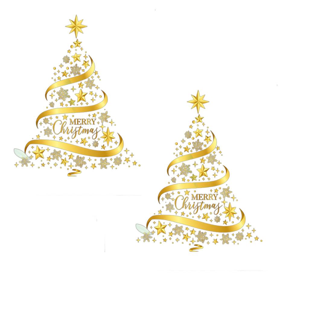 Christmas Window Clings Ball Pine Needle Window Decal Static Window Stickers Christmas Decorations for Holiday Party