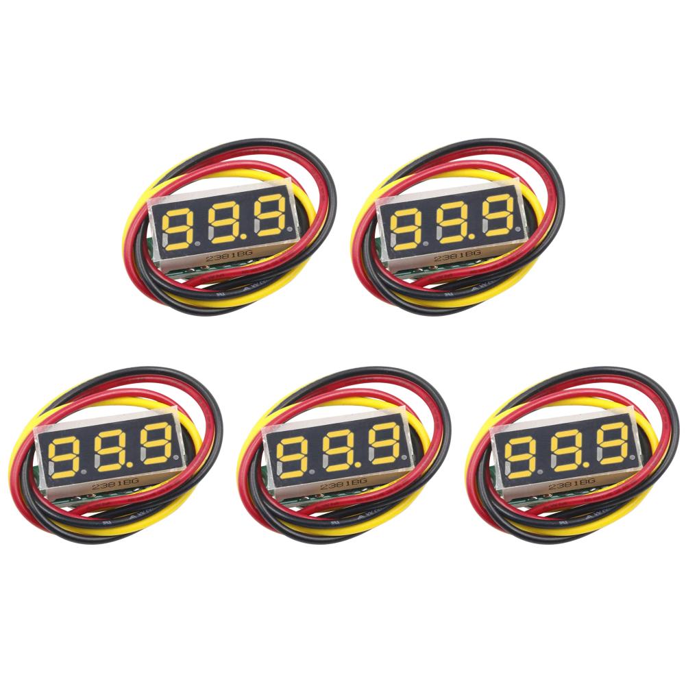 5/10PCS Digital Voltmeter DC 0-100V Mini Voltage Tester LED Screen Digital Voltage Tester Mini DC Voltmeter Measurement Tools