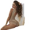 New hot-selling hot diamond one-piece bikini jacquard lingerie hollow one-piece mesh sexy