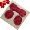 Winter Car Seat Cushion Without Backrest, Checkered Embroidered Plush, Tie-free Warmth, Three-piece Set, Front and Rear Single Seat Cushion