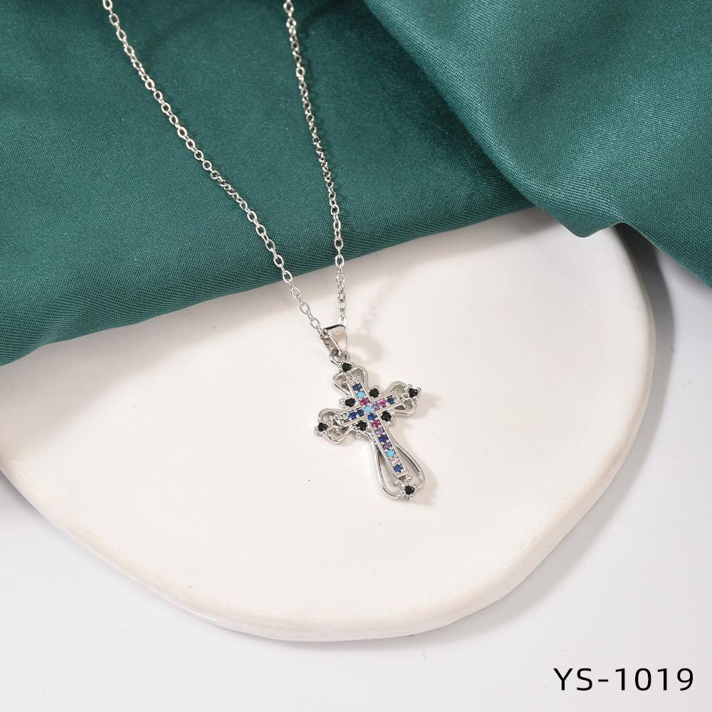 Fashion Trendy Titanium Steel Cross Necklace Women Luxury Versatile Accessory