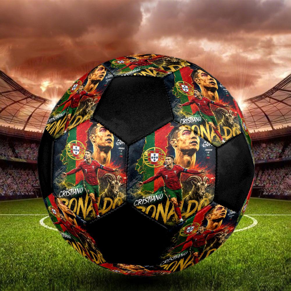 1pc Cristiano Ronaldo Soccer Ball Size 5 Indoor Soccer Ball Fashion Colorful Backyard Game - Great For Sports Fans Gift HE20