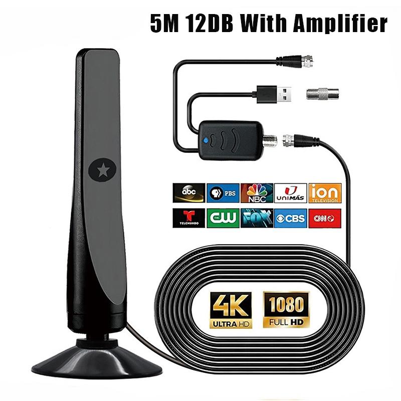 New Digital Tv Antenna Receiver Indoor And Outdoor High-Definition Digital Terrestrial Wave Hdtv Tv Antenna Supports Multiple Co
