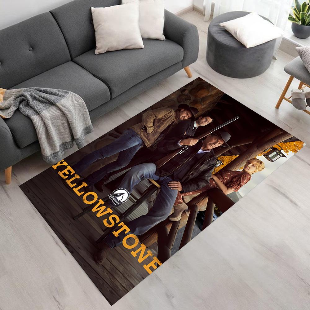 Yellowstone Western Adventure Floor Rug Office Rug Suitable for Living Rooms Entryway Outdoor Study Room Anti-slip Rug Decorate Offices