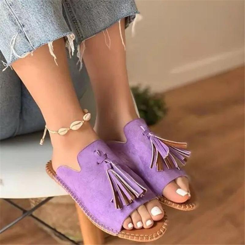Summer New Foreign Trade Models Round Head Large Size Women's Outer Wear Hemp Rope Cool Slippers Tide