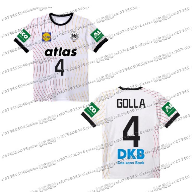 

Німецька Нова Гандбольна Джерсі Футболка Швидкосохнуча Дихаюча Спортивний Одяг з Коротким Рукавом Чоловіча та дитяча Для Фітнесу на Відкритому Повітрі Повсякденний Топ S