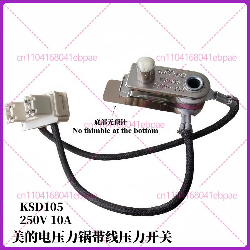 for Midea electric pressure cooker pressure switch KSD105 250V 10A temperature limiter with connecting wire