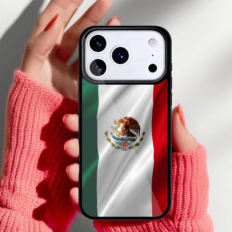 Mexico Flag Phone Case for iPhone 17 Air 16e 15 14 13 Pro Max Back Cover for 12 11 Pro Coque