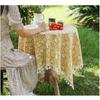 Rectangle Tablecloth Tassel Picnic Table Cover Cloth Daisy Home Decorative Table Protector Dustproof Coffee Tablecloth