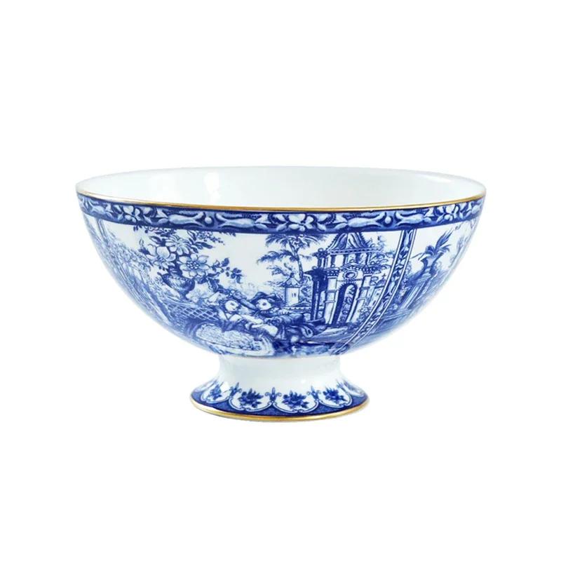 Blue Downton Abbey Food Plates, French Retro Tea Cup Set, Bowls, Dinner Plates, Fruit Tray, Fish Dish, Tableware, Dinnerware