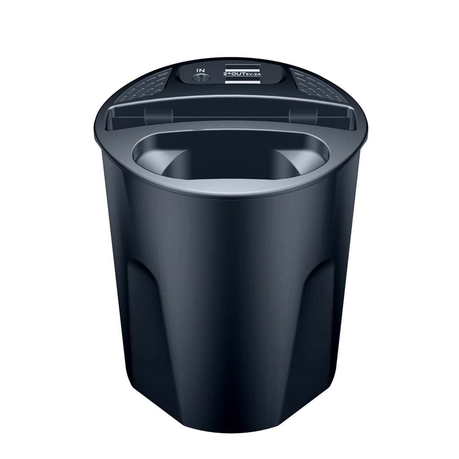 

4 в 1 автомобильный беспроводной зарядный стаканчик, быстрое автомобильное зарядное устройство для мобильного телефона, беспроводное зарядное устройство-держатель стаканчика, беспроводная зарядка с двумя USB-портами чёрный