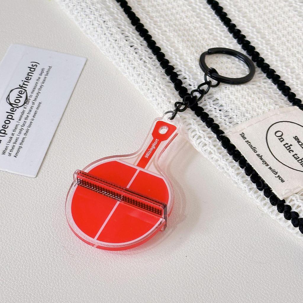 Acrylic Table Tennis Racket Keychain Pendant - Trendy Souvenir Gift