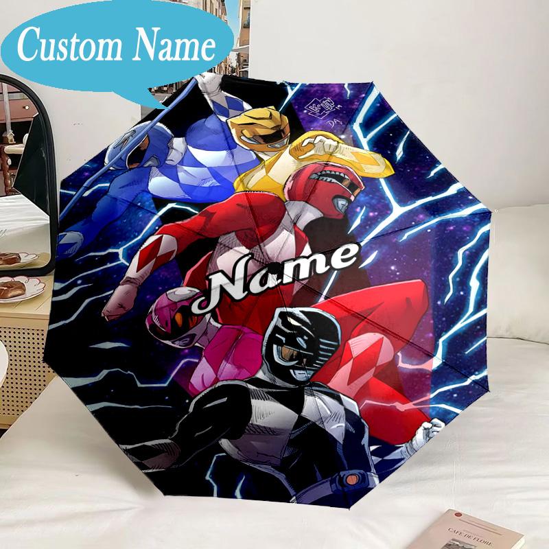 Custom Name Umbrella Ranger Hero Pose Umbrella 8-Frame for Travel, Camping, Casual Lightweight Portable, Essential for Family Gifts