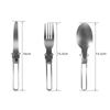 Outdoor Tableware 304 Stainless Steel 3-Piece Set: Knife, Fork, Spoon for Camping & BBQ