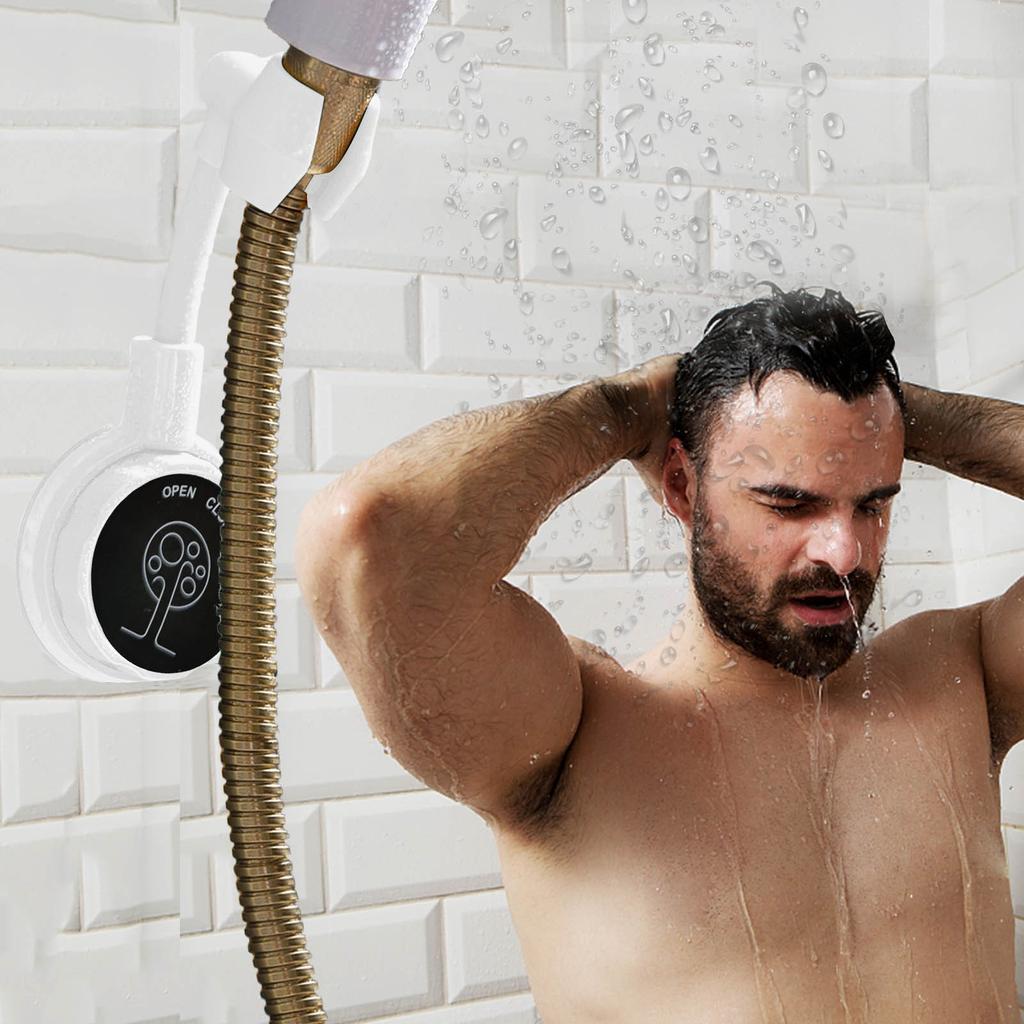  Rotatable Shower Head Wall Mount Holder No-Punching Shower Rack