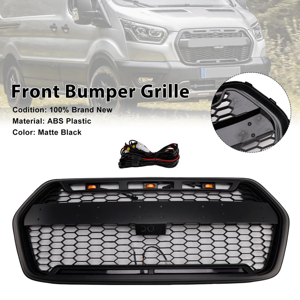 Front Bumper Grill Grille Fit Ford Transit 150 250 350 2020-2025 Raptor Style