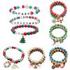 Hand Decoration Acrylic Beaded Bracelet Cute Letter Elastic Bracelet Christmas Bracelets  Women