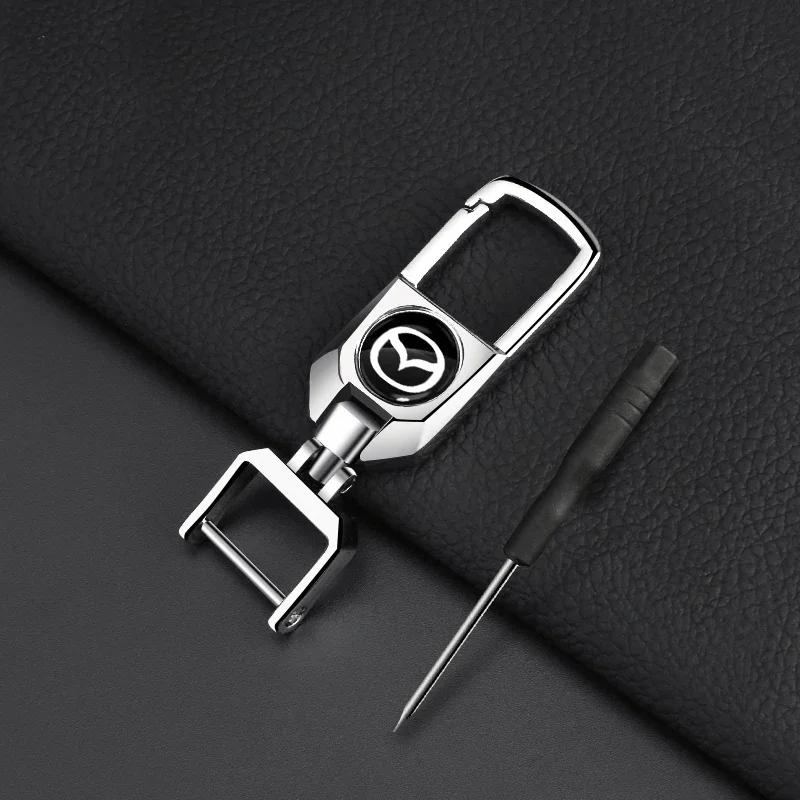Modische Metall+Geflochtene Seil oder Leder Schlüsselanhänger Schlüsselkette Schlüsselringe Für Mazda 3 5 CX-3 CX-4 CX-5 CX-7 CX-9 Axela 6 RX8 7 MX3 MX5