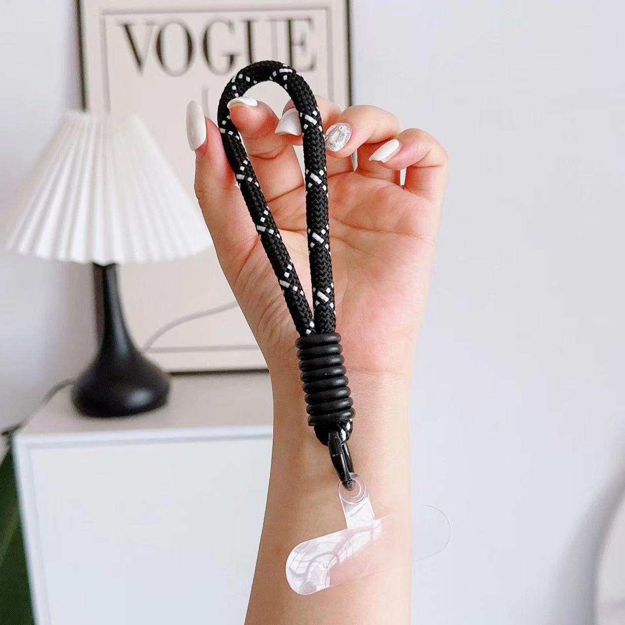 

Плетеный мобильный шнурок: Ремешок с кольцом для ключей, защищающий от потери телефонов, бутылок или колонок