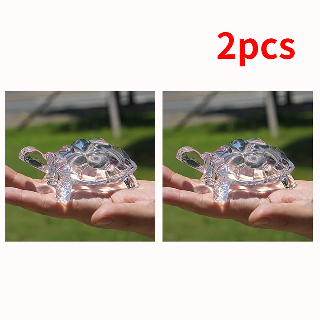 Miniature Tortoise Statue Chinese Lucky Feng Shui Ornament for Home Office Desk Decoration Crystal Turtle Figurine Home Decor
