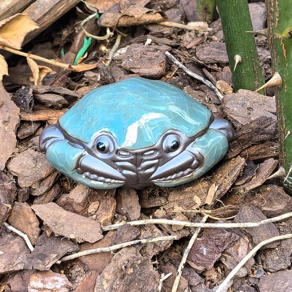Creative Ceramic Tea Ornament Cracked Glaze Small Crab Statue Little Crab Tea Play  Party