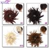 Szintetikus Chignon Messy Scrunchies elasztikus pánt haj konty Egyenes felhúzott hajdísz magas hőmérsékletű szálas természetes műhaj
