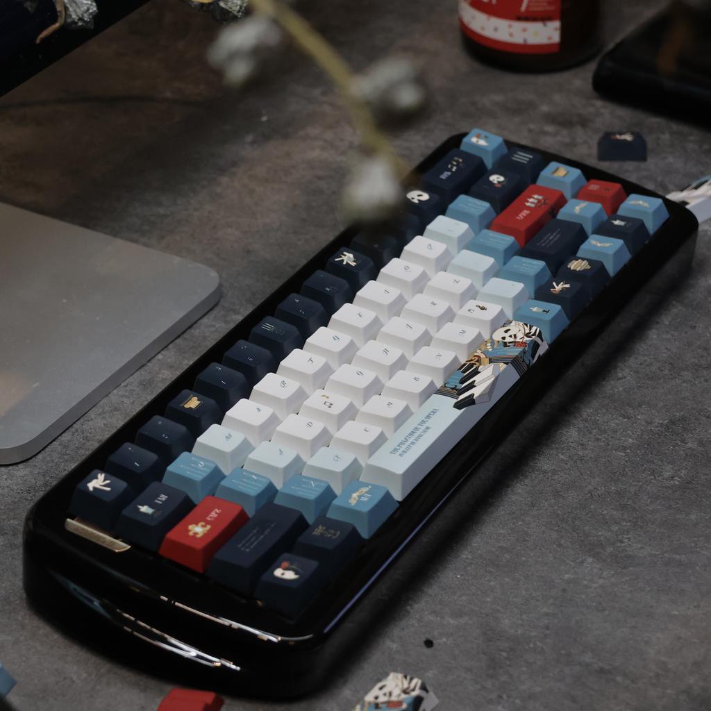 Keycaps Phantom Of The Theater Theme Sublimation 140 Keys Cherry Pbt Material Mask Black And White Retro Style Keycaps