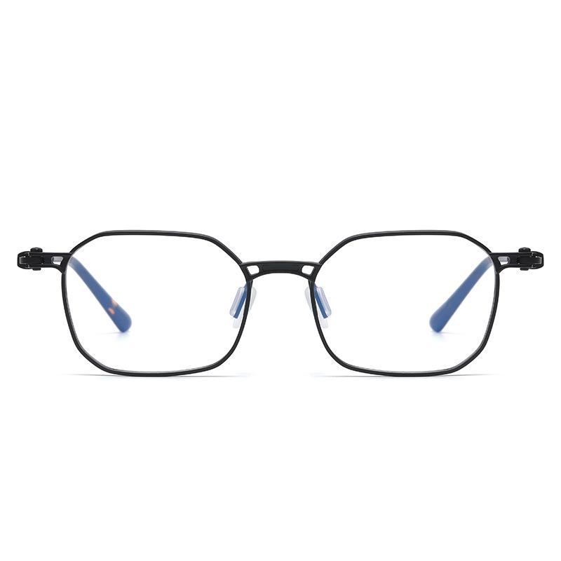 Yuanzaki Anti-Gang Pure Titanium Retro Square Eyeglasses - Handmade Prescription Frames