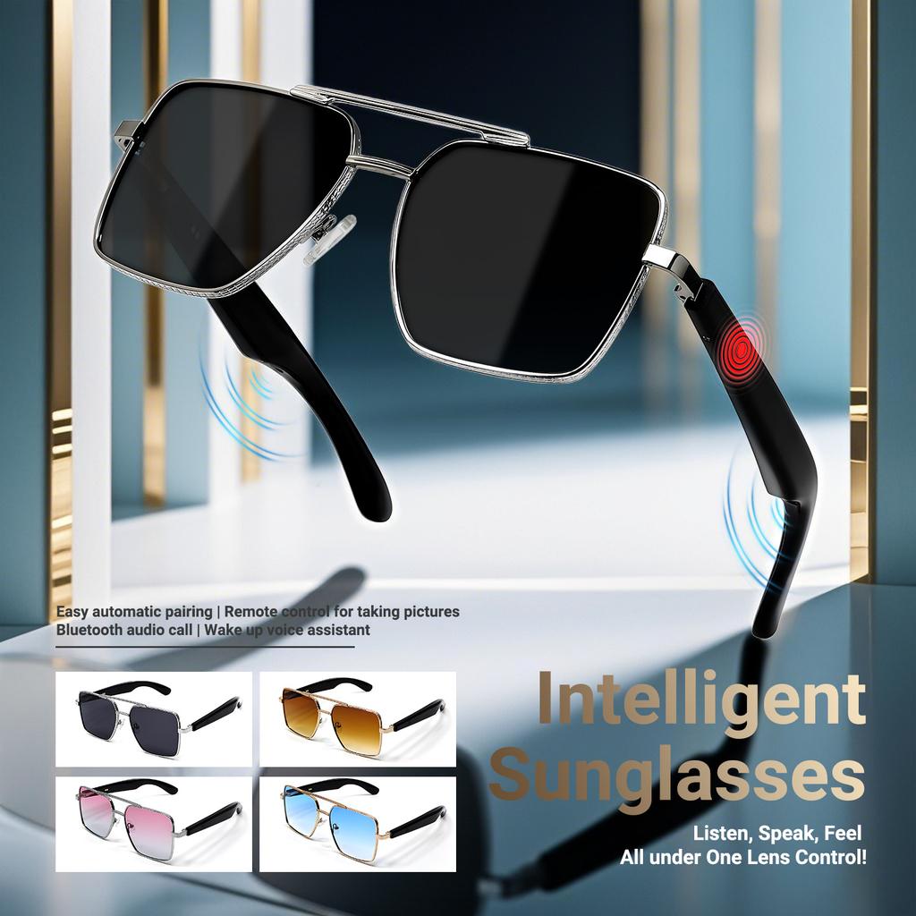 Smart Sunglasses Bluetooth Headphones Outdoor Sport Earphone AI Voice Calling Music Glasses Ultraviolet-Proof Eyeglasses