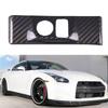 2X Car Headlight Adjustment Switch Trim Cover Carbon Fiber For Nissan GTR R35 2008-2016 Interior Accessories(Black)