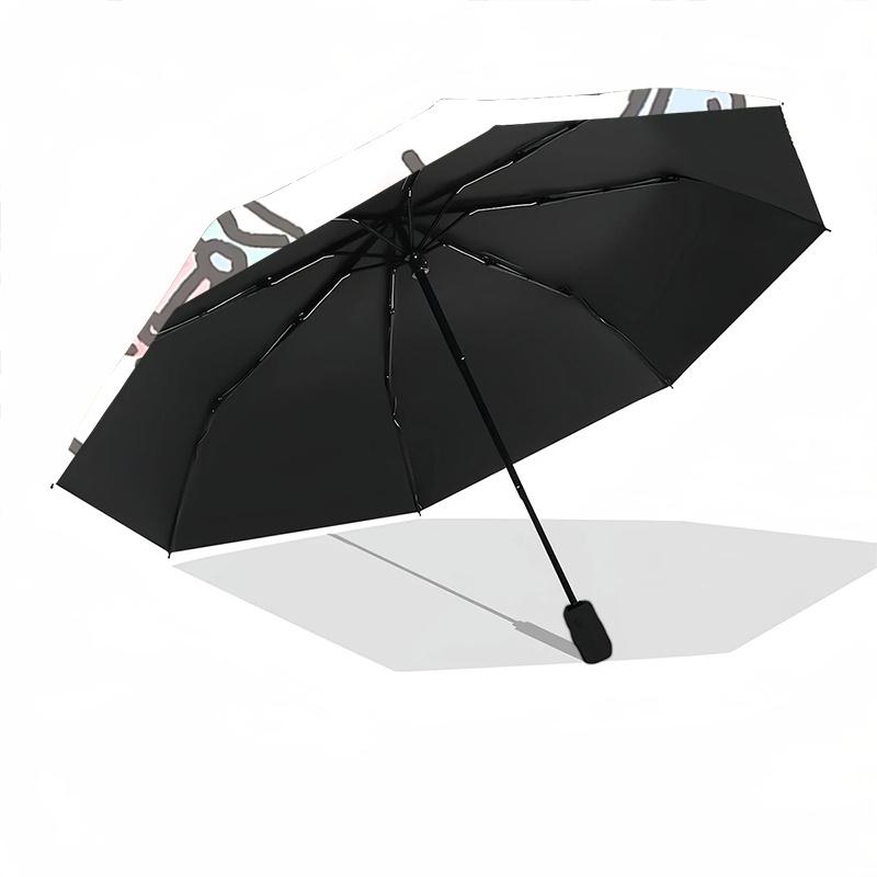 1pc Starry Night Adventure: Cute Dog Umbrella with Automatic Opening & Closing, Foldable Design, Iron Frame for Outdoor Use - Perfect Gift for Fans, T