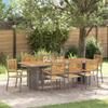Garden Dining Set 9 pcs Grey and Brown Poly Rattan