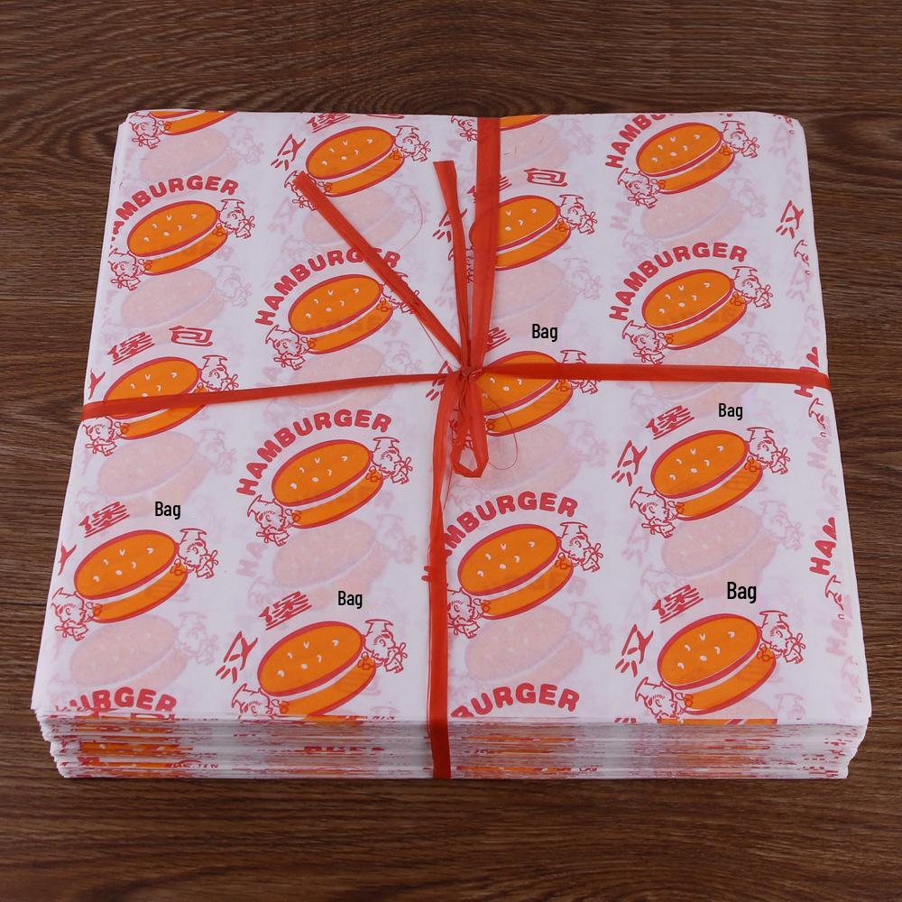Oil-Proof Hamburger & Baking Wrapping Paper - 900 Disposable Sheets, Free Shipping