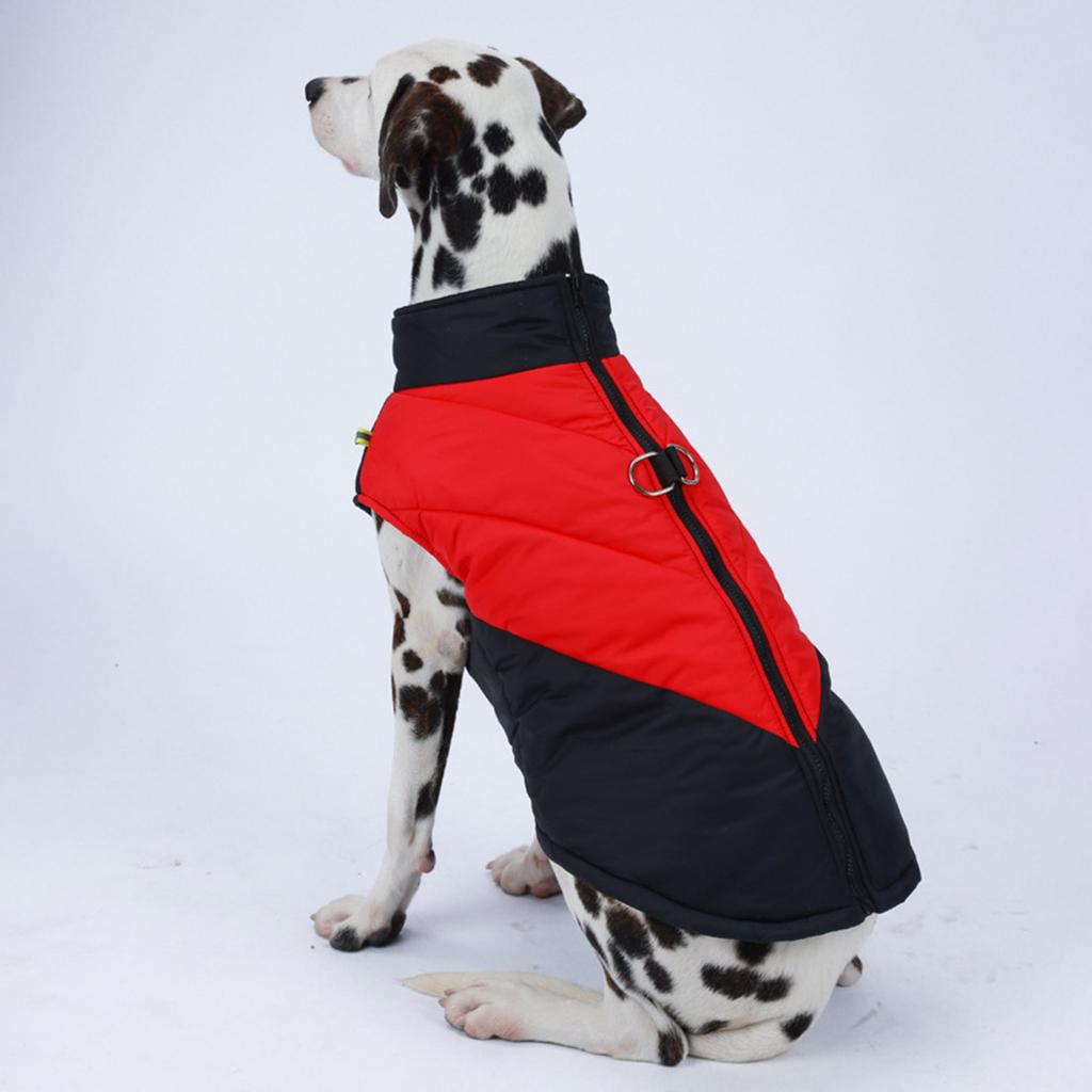 Dog Winter Clothes Warm Vest Harness Puppy Jackets with Traction Hook Waterproof Dog Jumpsuits Skiing Hiking Clothing
