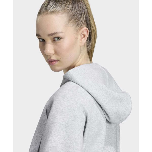 adidas Sportswear Hooded Zipper Loose Long Sleeve Sweatshirt Women Tops KR2746