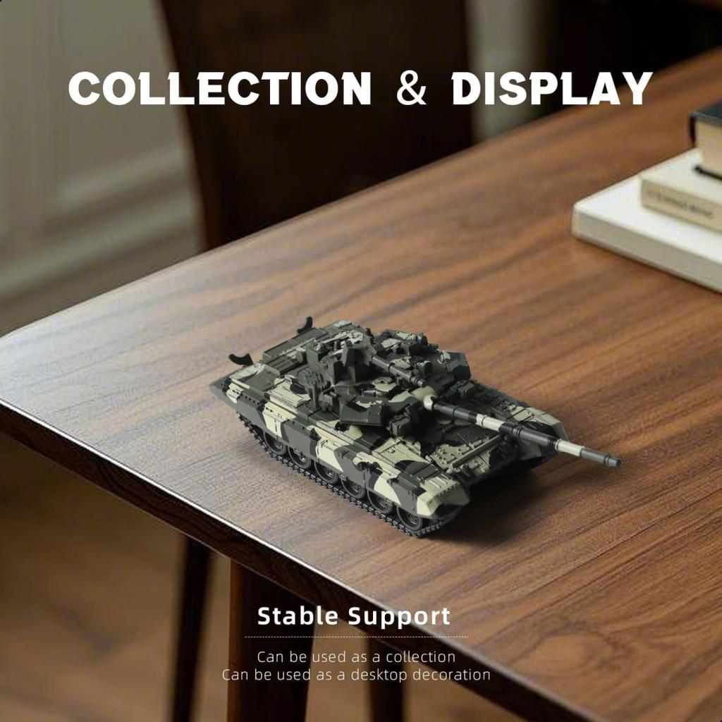 Simulation Tank Toy T-90 Fighter Tank Model Modern Military 1:48 Scale DIY Model ABS Plastic Assembly Ornament Gift