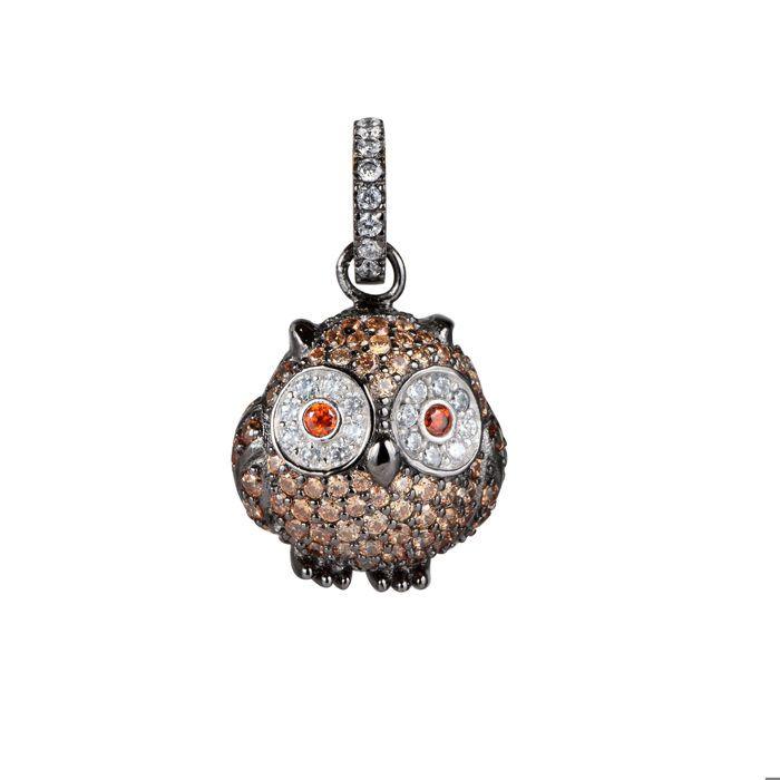 Pendentif femme - Lancaster - JLA-PEN-OWL-4 - Hibou - Couleur marron - Résistant et élégant