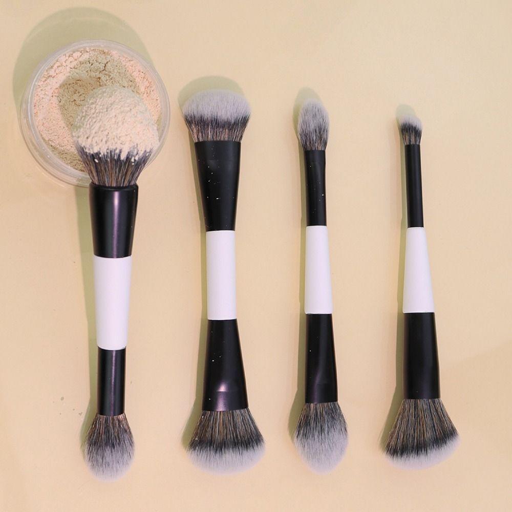 Doppelendiger F4 Kontur-Gesichtspinsel Mehrzweck Hohe Deckkraft Make-up Pinsel Kosmetik Beauty Puder Rouge Pinsel Make-up Werkzeuge