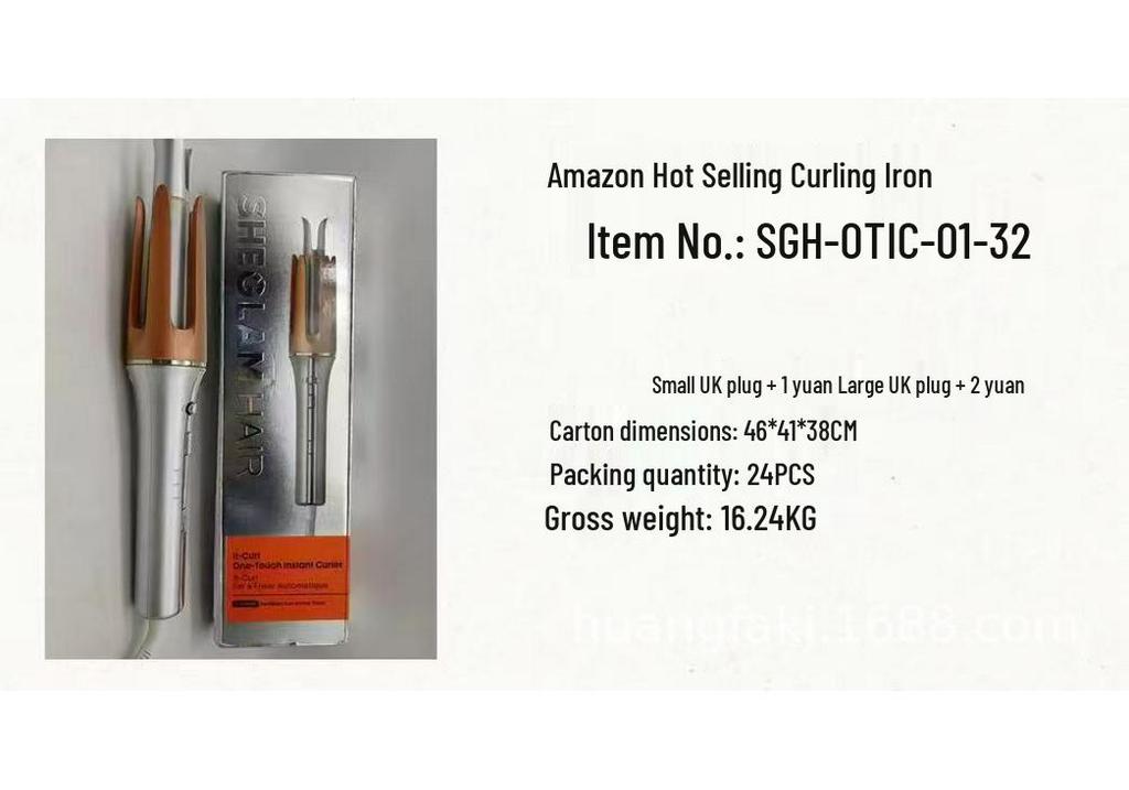 Automatic Curling Iron - Damage-Free, Negative Ion for Large Waves & Curls