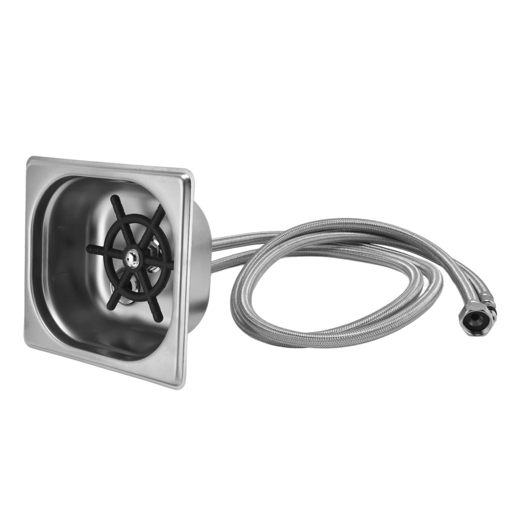 Glass Rinser Stainless Steel Automatic Cup Washer Cleaner for Bar Pub Restaurant Coffee Shop Hotel