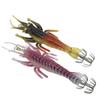 5pcs Luminous Shrimp Squid Jig Hooks PVC Shrimp Squid Bait Cuttlefish Octopus Fishing Lures 5pcs