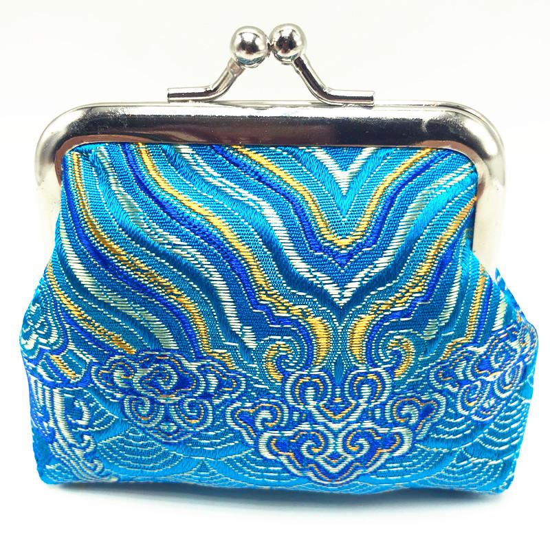 Jiangya pattern change bag women's short silk fabric coin key storage bag children's small gifts