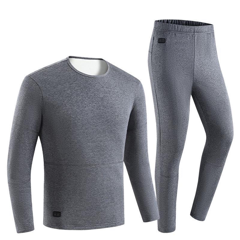 Smart Heated Fleece-Lined Underwear Set: Full-Body, Warm, and Cold-Proof