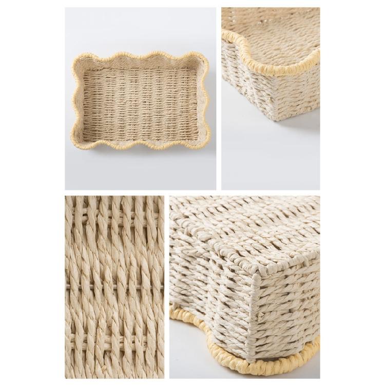 Artisanal Paper Fiber Basket Iron Reinforced Structure Home Decoration Storage Solution For Plant Display Organizing