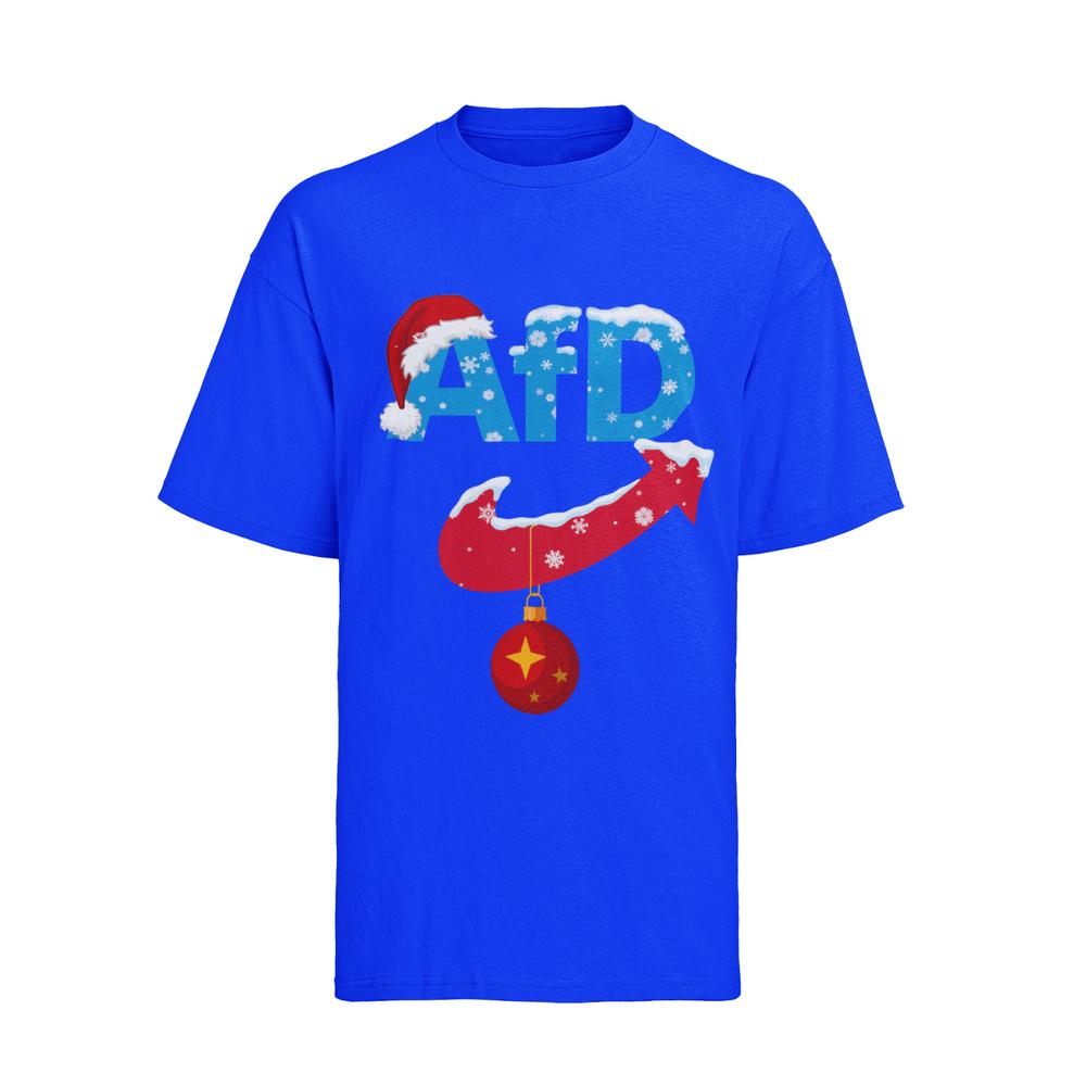 Weihnachten AFD Allgemeine Freie Denker Xmas Damen T-Shirt Oversize Baumwolle